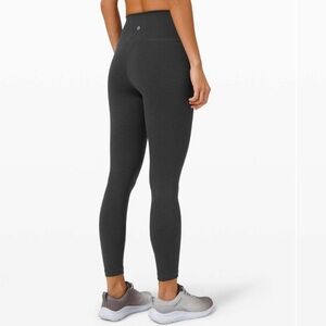 Lululemon Wunder Train High-Rise Tight 25" Heathered Graphite Grey Size 2